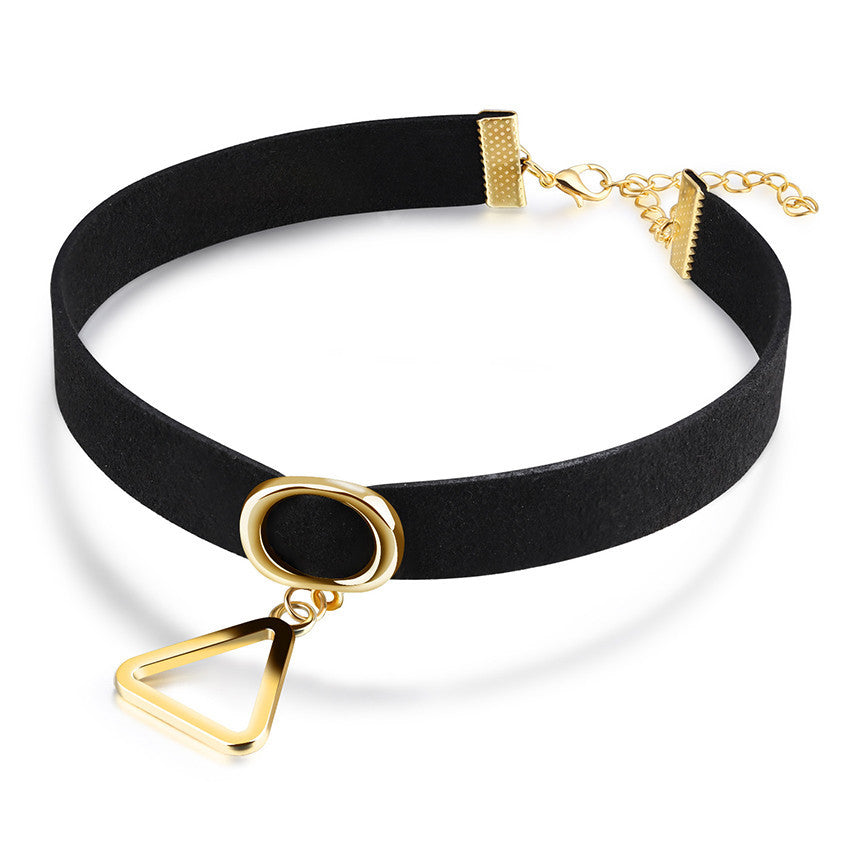 Choker Necklace Pendant Stretch Velvet Classic Gothic Tattoo Flannel Choker